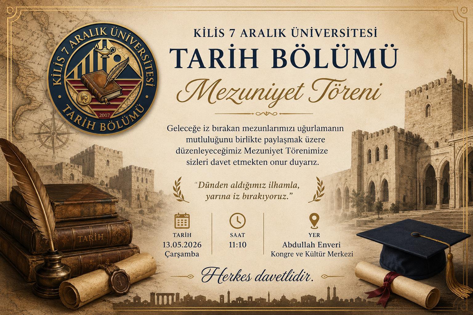 Tarih  Bölümü Mezuniyet Töreni